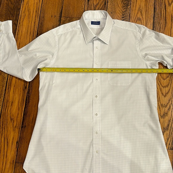 NWOT🤩 J MICHAELS CLOTHIERS CUSTOM  COTTON BLUE & WHITE MENS DRESS SHIRT - Picture 4 of 8